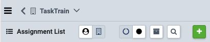 Assignment List toolbar with the toggle between your Inbox and the Organization Inbox